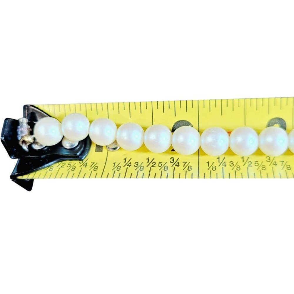 Vintage Faux Creamy Pearl Necklace High Quality with Barrel Clasp 18" Long - Picture 4 of 6